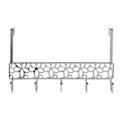 Appendiabiti per Porte DKD Home Decor Argentato Metallo Plastica Fiori 32 x 10 x 19 cm