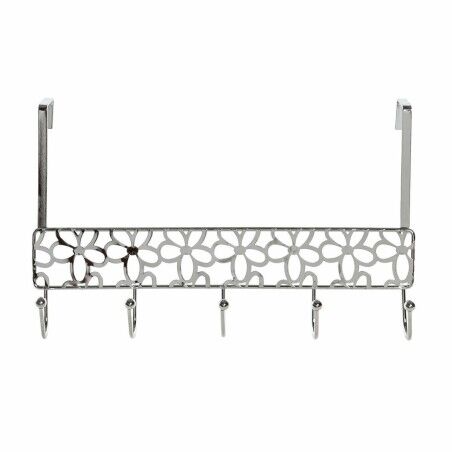 Appendiabiti per Porte DKD Home Decor Argentato Metallo Plastica Fiori 32 x 10 x 19 cm