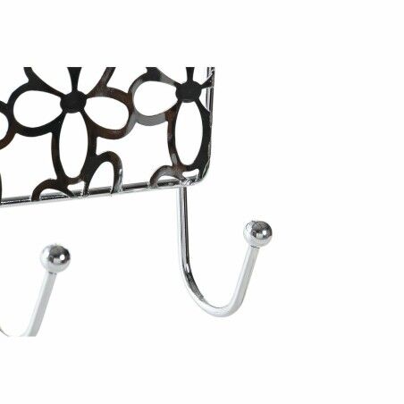 Appendiabiti per Porte DKD Home Decor Argentato Metallo Plastica Fiori 32 x 10 x 19 cm