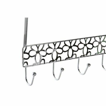 Appendiabiti per Porte DKD Home Decor Argentato Metallo Plastica Fiori 32 x 10 x 19 cm