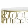 Tavolo aggiuntivo DKD Home Decor 81 x 81 x 42 cm Dorato Bianco Plastica Marmo Ferro