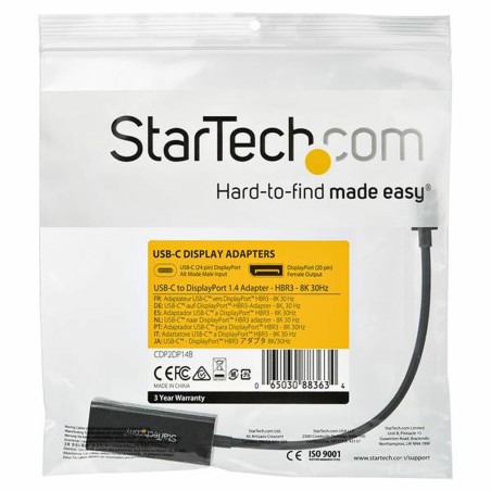 Adattatore USB C con DisplayPort Startech CDP2DP14B            Nero