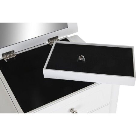 Portagioie Verticale DKD Home Decor Specchio MDF Romantico (37 x 27 x 90 cm)