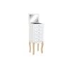 Portagioie Verticale DKD Home Decor Specchio MDF Romantico (37 x 27 x 90 cm)