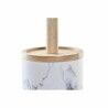 Scopino per il Bagno DKD Home Decor Bianco Naturale Metallo Resina Caucciù Marmo Scandi 30 x 40 cm 10,3 x 10,3 x 38 cm