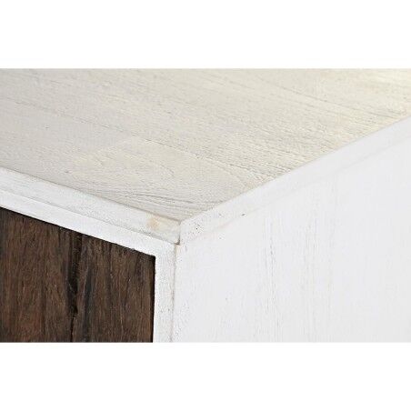 Cassettiera DKD Home Decor Metallo Bianco Coloniale Marrone scuro Legno di mango (72 x 50 x 75 cm)