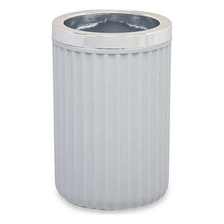 Bicchiere Berilo Grigio Plastica 7,5 x 11,5 x 7,5 cm Portaspazzolini da Denti