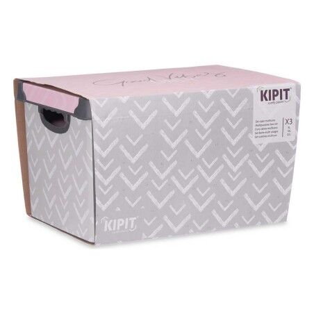 Set di Scatole per Sistemare Impilabili Kipit Vibes Plastica 29 x 23,5 x 39 cm