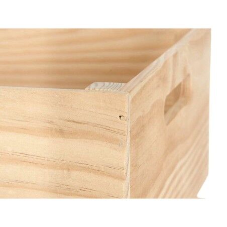 Scatola portaoggetti Legno di pino Marrone naturale (30 x 30 x 30 cm)