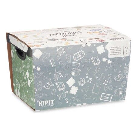 Set di Scatole per Sistemare Impilabili Kipit Memories Plastica 29 x 23,5 x 39 cm