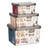 Set di Scatole per Sistemare Impilabili Kipit Vintage Plastica Vintage