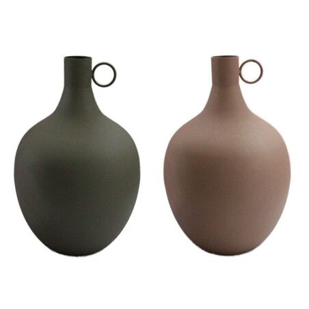 Vaso DKD Home Decor 23 x 23 x 38,5 cm Alluminio (2 Unità)
