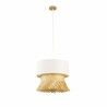 Lampadario DKD Home Decor Poliestere Bambù (40 x 40 x 39 cm)