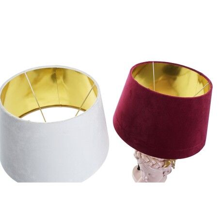 Lampada da tavolo DKD Home Decor Rosso Resina Rosa chiaro 220 V 50 W 30 x 30 x 49 cm (2 Unità)