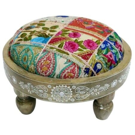 Poggiapiedi DKD Home Decor Multicolore 40 x 40 x 22,8 cm (2 Unità)
