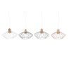 Lampadario DKD Home Decor 34 x 34 x 21 cm Argentato Nero Grigio Rosa Metallo Bianco 50 W 60 W Pino