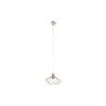 Lampadario DKD Home Decor 34 x 34 x 21 cm Argentato Nero Grigio Rosa Metallo Bianco 50 W 60 W Pino