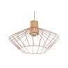 Lampadario DKD Home Decor 34 x 34 x 21 cm Argentato Nero Grigio Rosa Metallo Bianco 50 W 60 W Pino