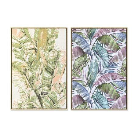 Quadro DKD Home Decor 84 x 4,5 x 123 cm Palme Tropicale (2 Unità)