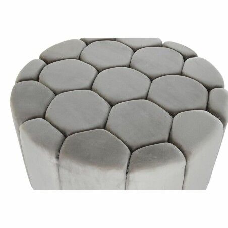 Poggiapiedi DKD Home Decor Beige Poliestere Legno MDF (86 x 86 x 48 cm)