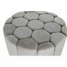 Poggiapiedi DKD Home Decor Beige Poliestere Legno MDF (86 x 86 x 48 cm)