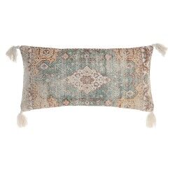 Cuscino DKD Home Decor 60 x 10 x 30 cm Beige Azzurro Arabo Frange