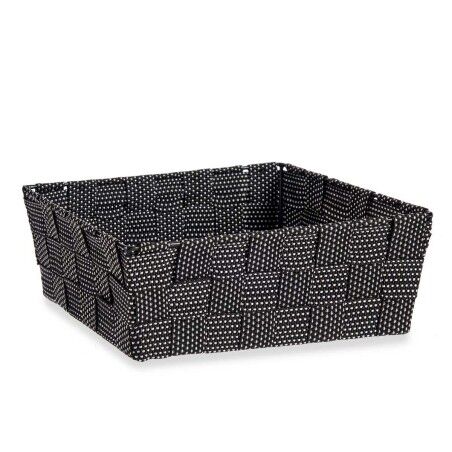 Cestino Multiuso Kipit A3-6930A9 Nero Stoffa 2,4 L 20 x 8 x 24 cm Intrecciato (24 Unità)