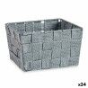 Cestino Multiuso Kipit A3-6878 Grigio Stoffa 15 x 10,5 x 20 cm Intrecciato (24 Unità)