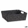 Cestino Multiuso Kipit 79810 Nero Stoffa 3 L 23 x 8 x 27 cm 27 x 8 x 23 cm Intrecciato (48 Unità)