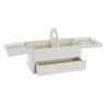 Scatola-Portagioie DKD Home Decor Cristallo Bianco Avorio Legno MDF 30 x 17 x 24 cm