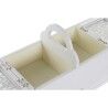Scatola-Portagioie DKD Home Decor Cristallo Bianco Avorio Legno MDF 30 x 17 x 24 cm