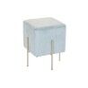 Poggiapiedi DKD Home Decor Dorato Metallo Blu cielo (34 x 34 x 40 cm)