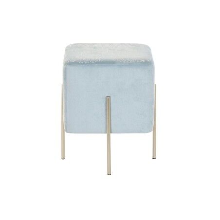 Poggiapiedi DKD Home Decor Dorato Metallo Blu cielo (34 x 34 x 40 cm)