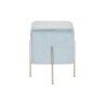 Poggiapiedi DKD Home Decor Dorato Metallo Blu cielo (34 x 34 x 40 cm)