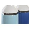 Vaso DKD Home Decor 12 x 12 x 18,5 cm Argentato Bianco Blu cielo Blu Marino Gres (2 Unità)