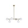 Lampadario DKD Home Decor 83 x 36 x 36 cm Cristallo Dorato Metallo Bianco