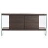 Credenza DKD Home Decor Cristallo Marrone Trasparente Legno di noce 160 x 45 x 80 cm Legno MDF