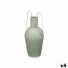 Vaso Con manici Verde Acciaio 24 x 45 x 18 cm (4 Unità)