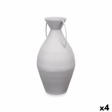 Vaso Grigio Acciaio 22 x 43 x 22 cm (4 Unità)
