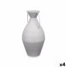 Vaso Grigio Acciaio 22 x 43 x 22 cm (4 Unità)