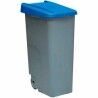Secchio Spazzatura con Ruote Denox 110 L Azzurro 58 x 41 x 89 cm