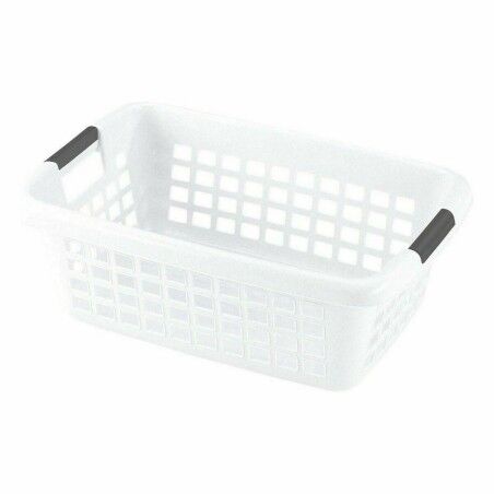 Cesto per i Panni Sporchi Con manici Bianco 70 L (6 Unità)
