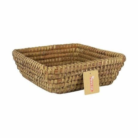 Cestino Multiuso Privilege Korne Marrone vimini Quadrato 27 x 27 x 9 cm (12 Unità)