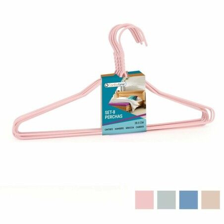 Set di Grucce Confortime Metallo Plastica 8 Pezzi (16 Unità)