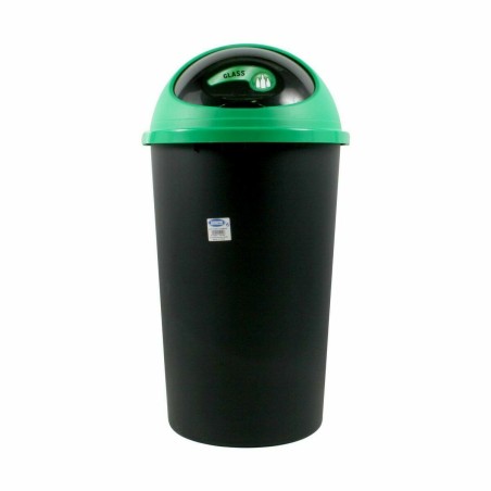 Secchio per la Spazzatura Tontarelli Big hoop Nero Verde 50 L 39 x 39 x 72 cm (10 Unità)