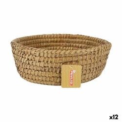 Cestino Multiuso Privilege Korne Marrone vimini Rotonda 27 x 27 x 9 cm (12 Unità)