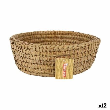 Cestino Multiuso Privilege Korne Marrone vimini Rotonda 27 x 27 x 9 cm (12 Unità)