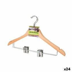 Set di Grucce Confortime Marrone Pinze Legno 2 Pezzi (24 Unità)