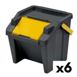 Secchio per Raccolta Differenziata Tontarelli Moda Giallo Impilabile 28 L (6 Unità)