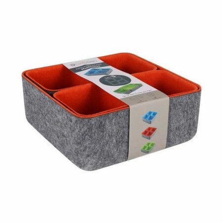 Contenitore per Sistemare Multiuso Confortime Feltro 25,2 x 25 x 10 cm (5 Pezzi) (6 Unità)